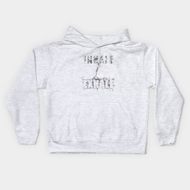 INHALE - EXHALE Kids Hoodie by The Hustle Club